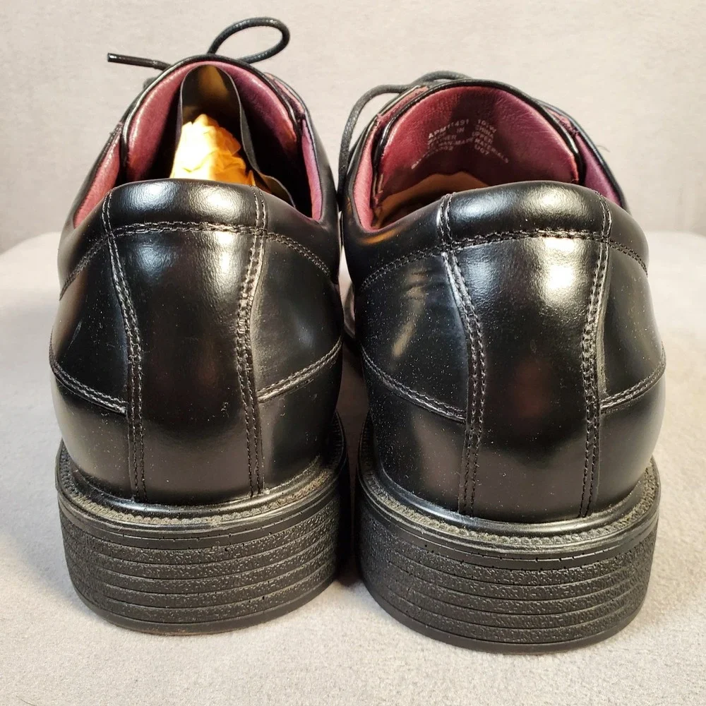 Rockport Oxford Shoes Mens 10.5W‎ Black Leather Walk Dry Waterproof APM11491